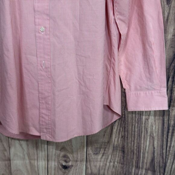 Men's Polo Ralph Lauren Classic Fit orange Check Long Sleeved Button Up Shirt la - Picture 2 of 9